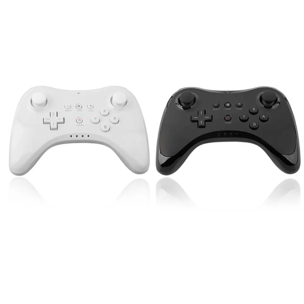 WUP-005 Dual Analoge Bluetooth Draadloze Afstandsbediening USB WII U Pro Game Gaming Gamepad voor voor Nintendo Wii U WiiU Wit Zwart Groothandel