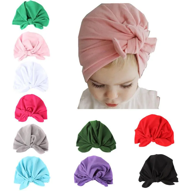 Moda Bandanas Head Wrap Bawełniany łuk Turban Knot Głowy Głowy Okładki Dziewczyna Akcesoria do włosów