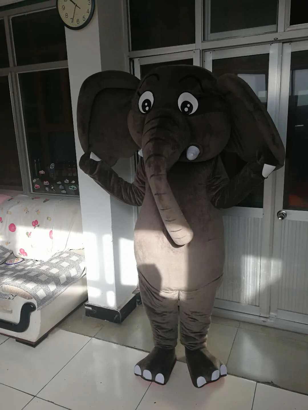 Hot Sale Cartoon Movie Character Real Pictures Elephant mascot costume Adult Size 