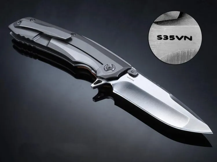 Kevin John taktik katlanır bıçak 59HRC S35VN Blade G10 kolu açık hızlı açık yardımcı kamp hayatta kalma bıçağı rulman bıçağı EDC aracı