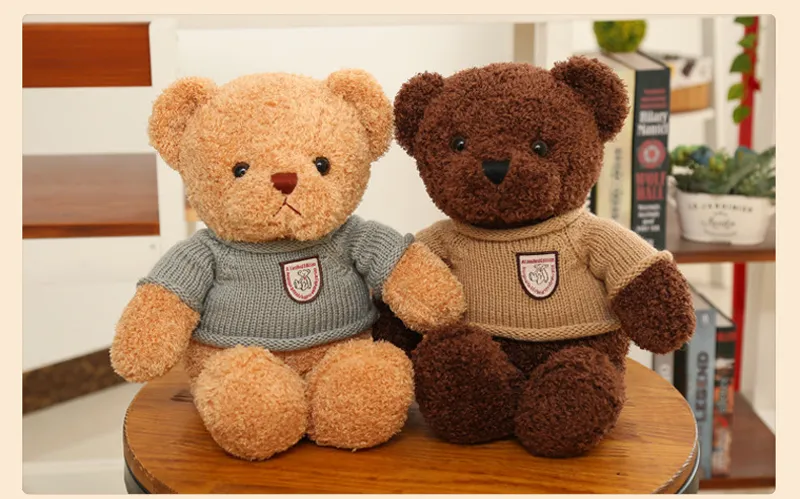 presentes de casamento: Suéter Urso De Pelúcia: 30 35 38 50 70 90 110 130 cm Tamanho Algas marinhas de pelúcia brinquedos