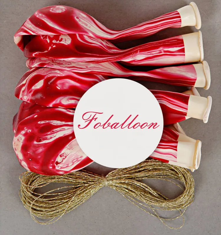 Creative Colorful 12 Inch Marble Agate Latex Balloons Birthday Party