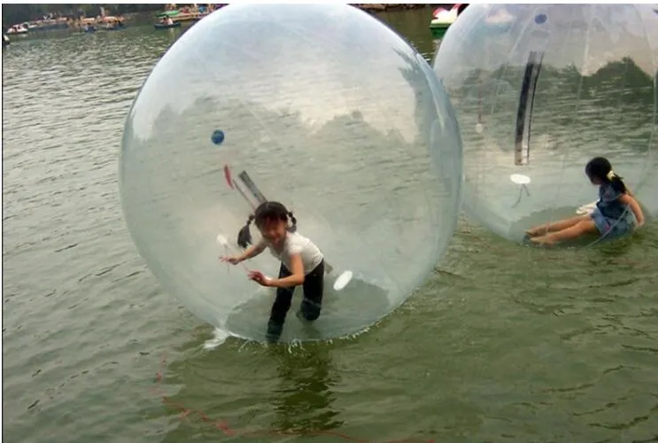 Bolha inflável Material PVC grandes bolas infláveis ​​andando água Água Fun Piscina Toy bola zipper dança inflável