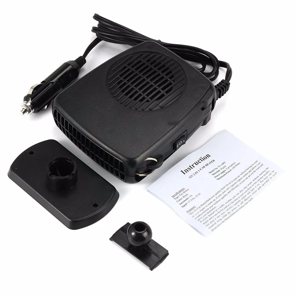 12V 24V SJ-006 PORTABLE 120W-150W Bilvärmare värmeavlopp med svängande handtag som kör entusiaster Bilstyling Demisterr Auto Heat Fan