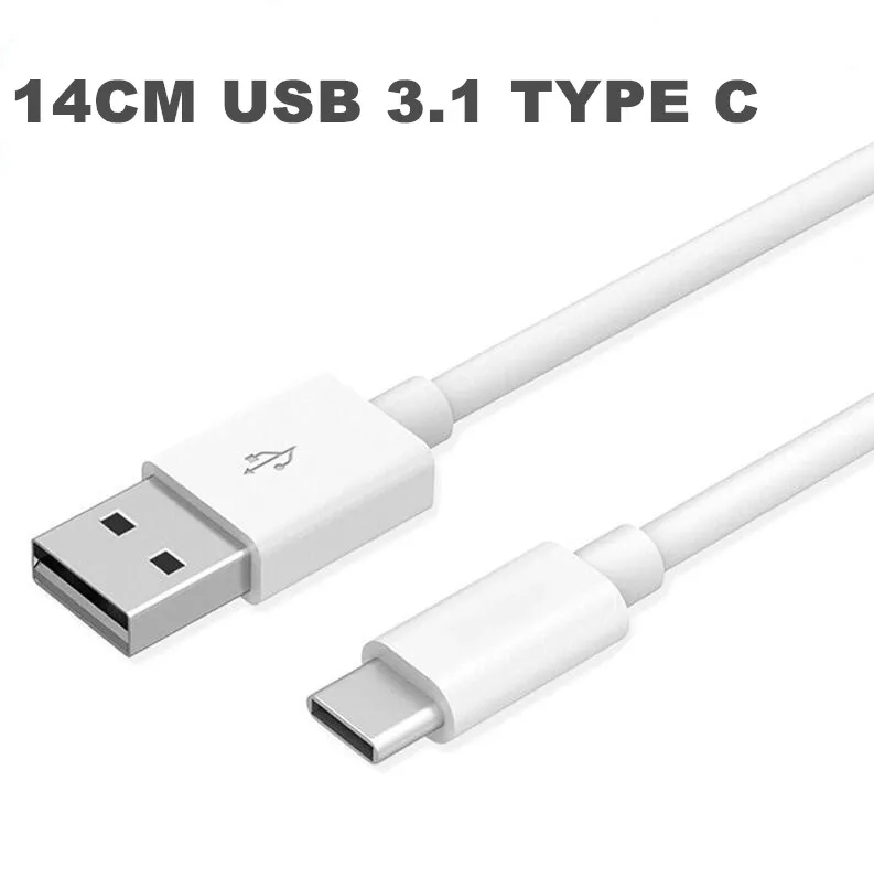 14cm Kort USBC-typ C USB-kabel för Samsung S8 S10 S9 Plus Huawei P30 Pro Typec Kabel Telefon Fast Charge USB C Cord för Xiaomi USBC-kabel