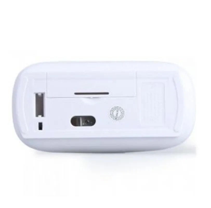 Groothandel gratis verzending ultra slanke USB draadloze muis witte mini optische muis / 