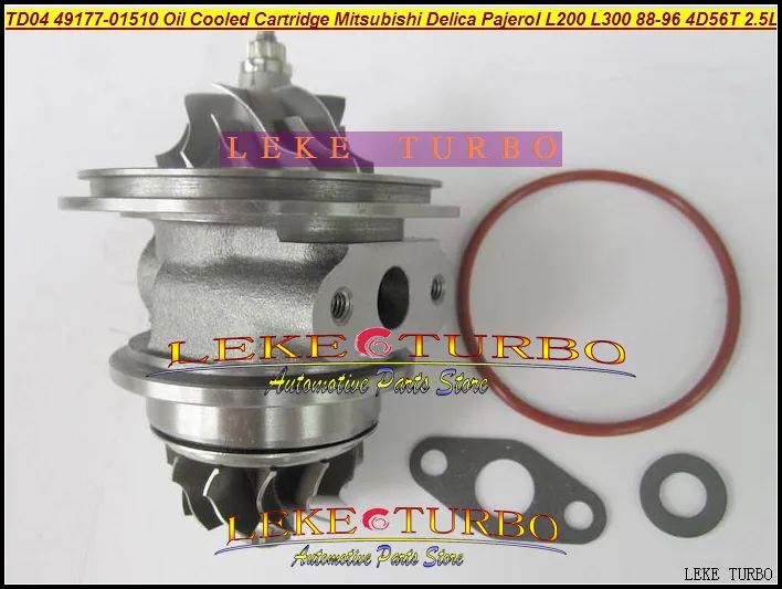 TD04-09B 49177-01510 Oil Cooled Turbocharger Cartridge Turbo Chra Core Mitsubishi Delica Pajero I L200 L300 1988-96 4D56T 2.5L (1)