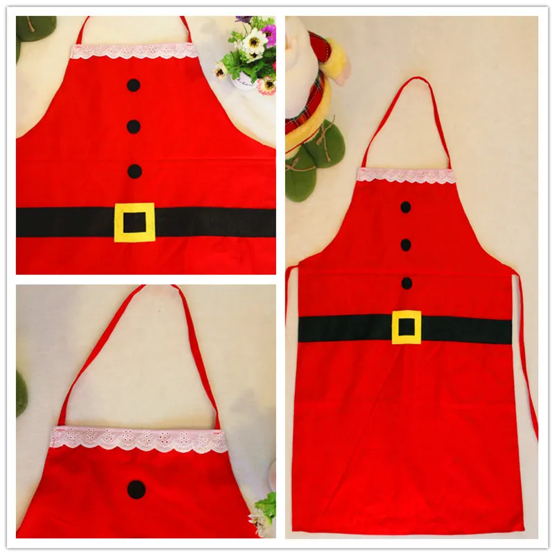 Fashion Christmas Chef Apron, Perfect Hostess Gift & Stocking Stuffer, Mrs. Claus Kitchen, Baking & Crafting Apron for the Holidays Decorat