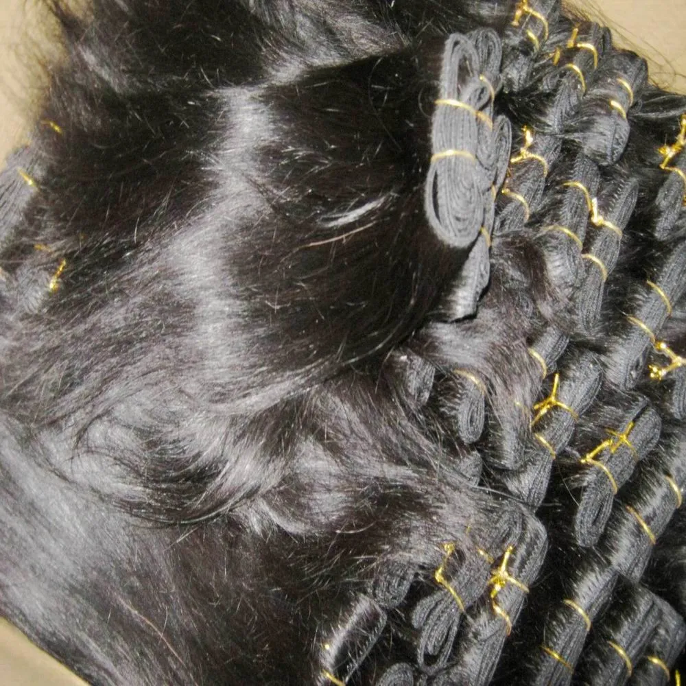 Najlepiej sprzedający się 20 sztuk / partia Peruwiański proste przetworzone ludzkie Włosy Wefts Nice Uwagi Crochet Soft Włosy Hurt