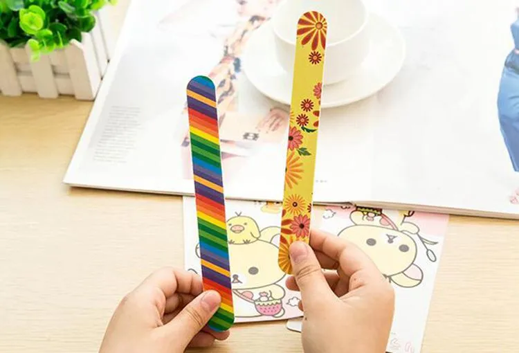 2016 High Quality Nail Files Buffer Sanding Washable Manicure Tool Nail Art Polish Sandpaper Strip Bar Set Polishing File Tool Sponge