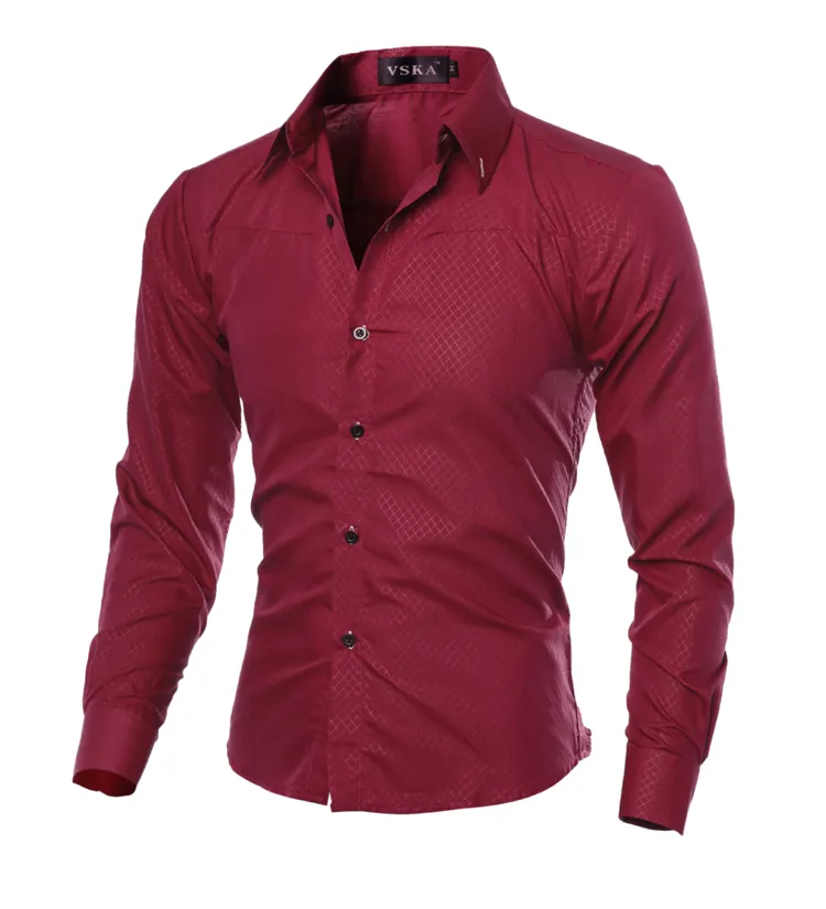 5xl Plus Taille Professional Mens Shirts Fashion Humidité Volture Long Mancoche solide Hombre Camisa masculin Men Clothing Facto1648810