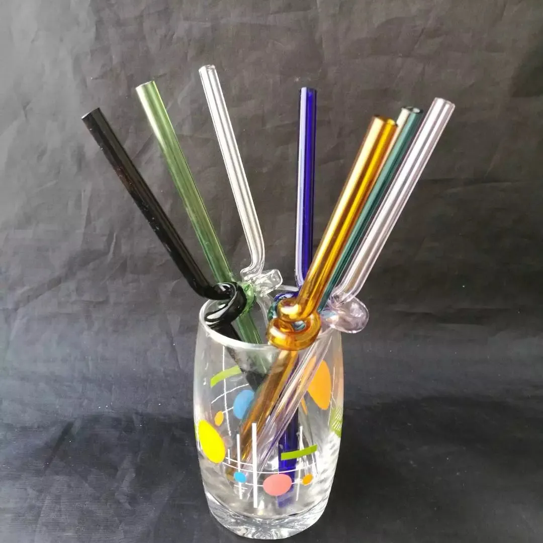 Pipette en spirale colorée ﾠ, bangs en verre en gros, narguilé en verre, accessoires de tuyaux de fumée