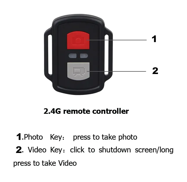 H22R 4 K WiFi Eylem Kamera 2 inç 170d Lens Çift Ekran 30 M Su Geçirmez Ekstrem Spor HD DVR Cam