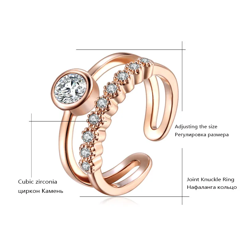 Mode Joint Knuckle Ring Frauen Zehenring Rose Gold Und Silber