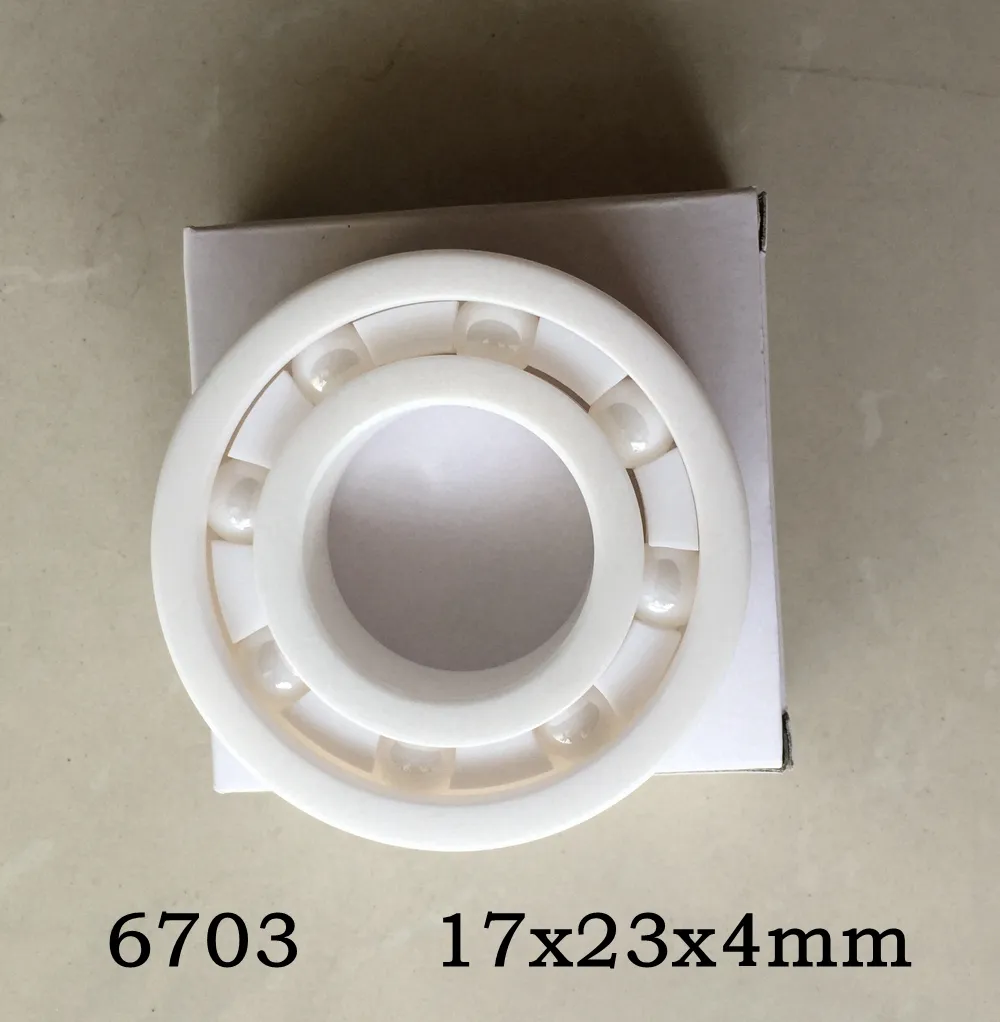 10 pcs 6703 completa rolamento de esferas de Cerâmica 17x23x4mm Zirconia ZrO2 rolamentos 17 * 23 * 4mm