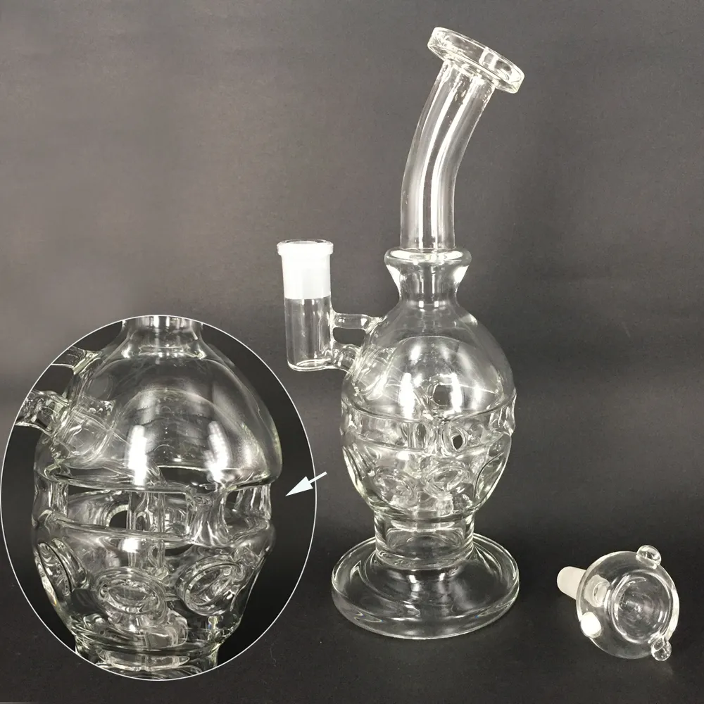 5 mm dicke 9,5" hohe Bong aus Pyrexglas, Wasserpfeifen, Recycler, Fab Egg, Bubbler, Raucher-Wasserpfeifen-Ölplattformen