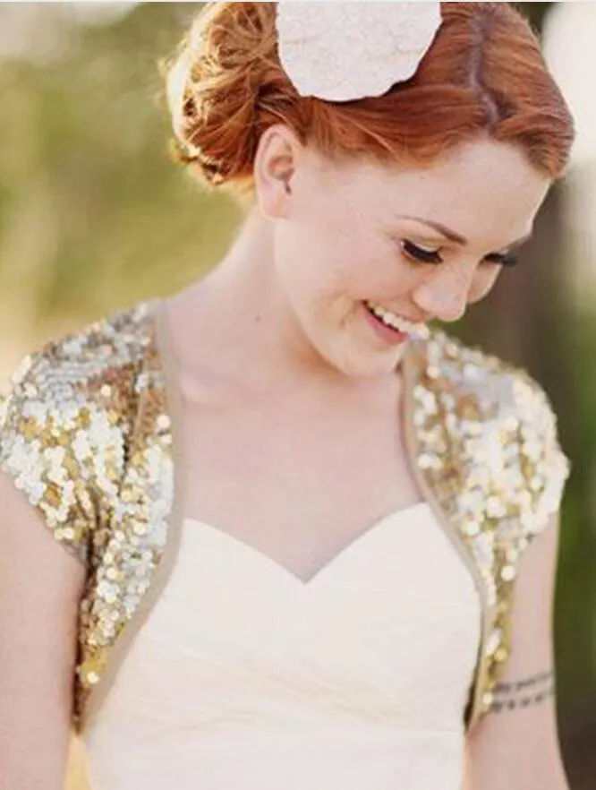Bolero shrug wedding clearance gold