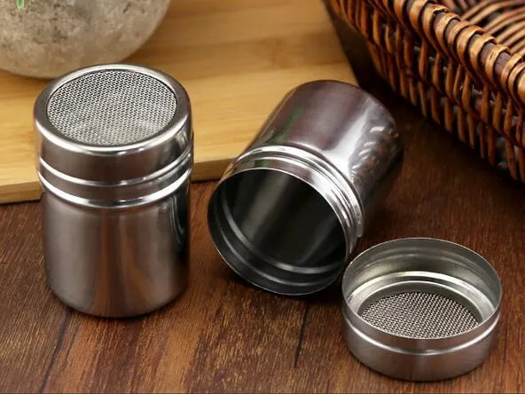 Nowy przyjeżdża Stainless Chocolate Shaker Cocoa Mąka Oblining Sugar Proszek Kawa Sifter Pokrywa Shaker Kuchnia Narzędzia do gotowania