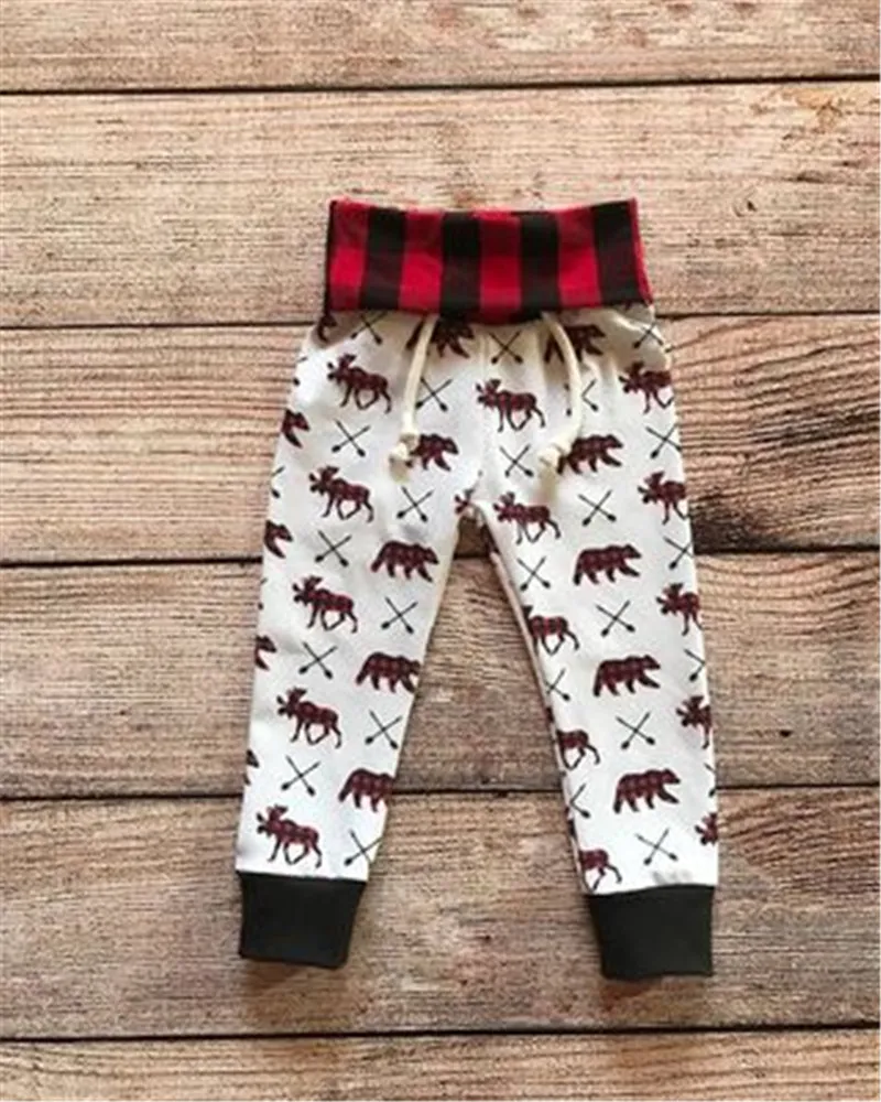 Completi di vestiti bambini di Natale Completi neonati maschi di Natale Felpa con cappuccio a maniche lunghe con stampa di cervi di Natale + Pantaloni di cervo con leggings lunghi Set di vestiti