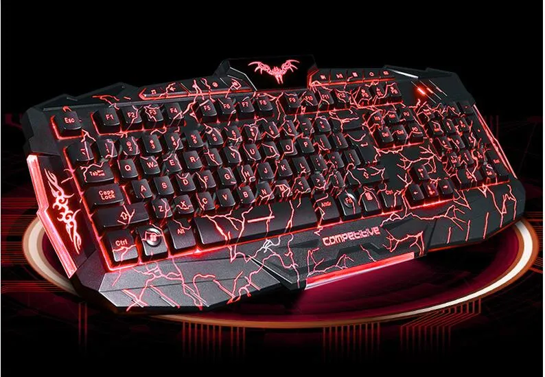 Neue Redpurpleblue Backlights Professionelle Gaming-Tastatur PC-Tastaturen für Dota2 LOL Gaming-Tastatur mit LED-Hintergrundbeleuchtung 1555782