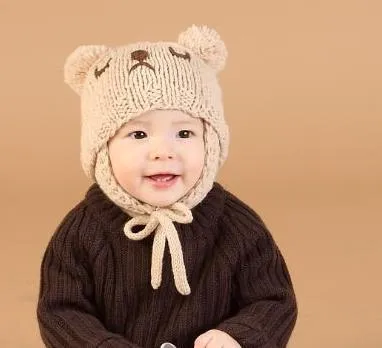20 pc/lot mignon bébé hiver tricoté Turban chapeau dessin animé lapin  Bonnet tricot bébé garçon fille Bonnet bonnets pour enfants enfants  nouveau-né