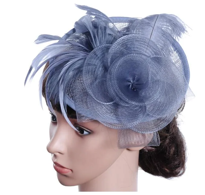 Chapeaux fascinants en plumes colorées, test moderne, pour église, fête de mariage, soirée, bal, bandeau populaire pour dames, 2017, 2021895