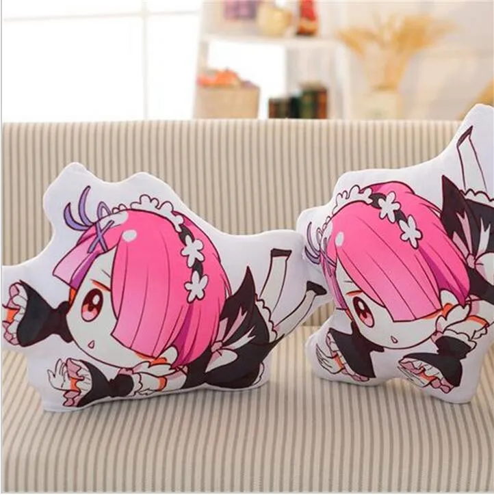6038cm Anime ReLife in a Different World From Zero Rem Ram Pillow Plush Toys Cute Cushion Plush8862730