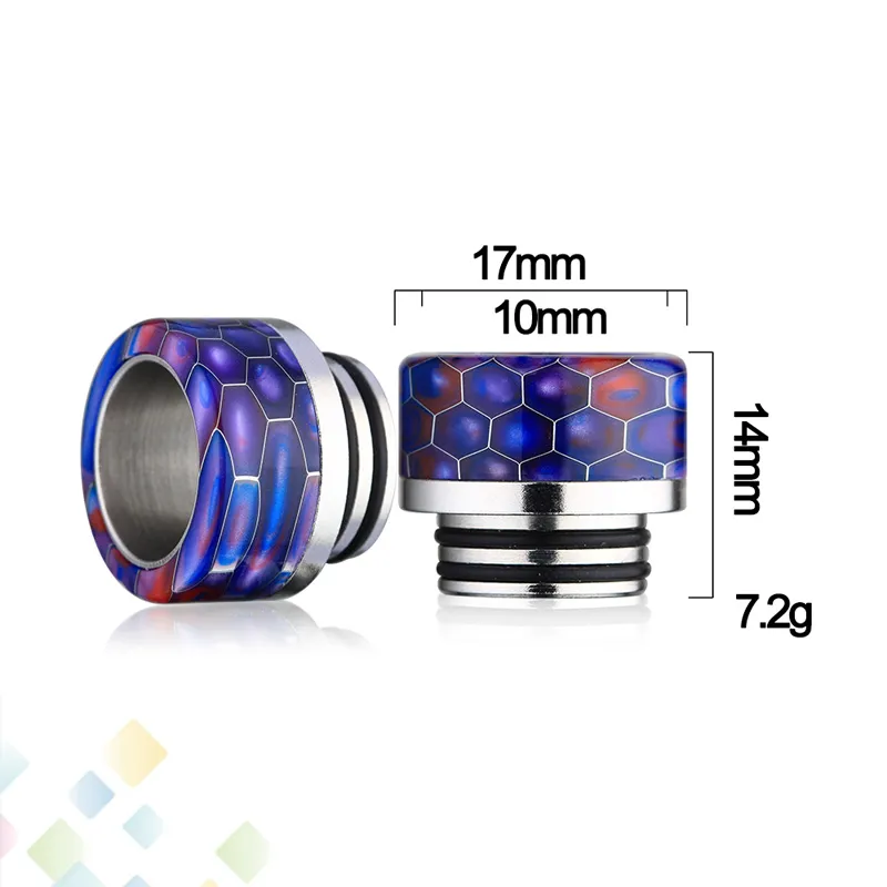 810 TFV8 Grid Drip Tips Resina epossidica in acciaio inossidabile Drip Tip Wave Bocchino a foro largo TFV8 TFV12 Accessori fumatori DHL Free