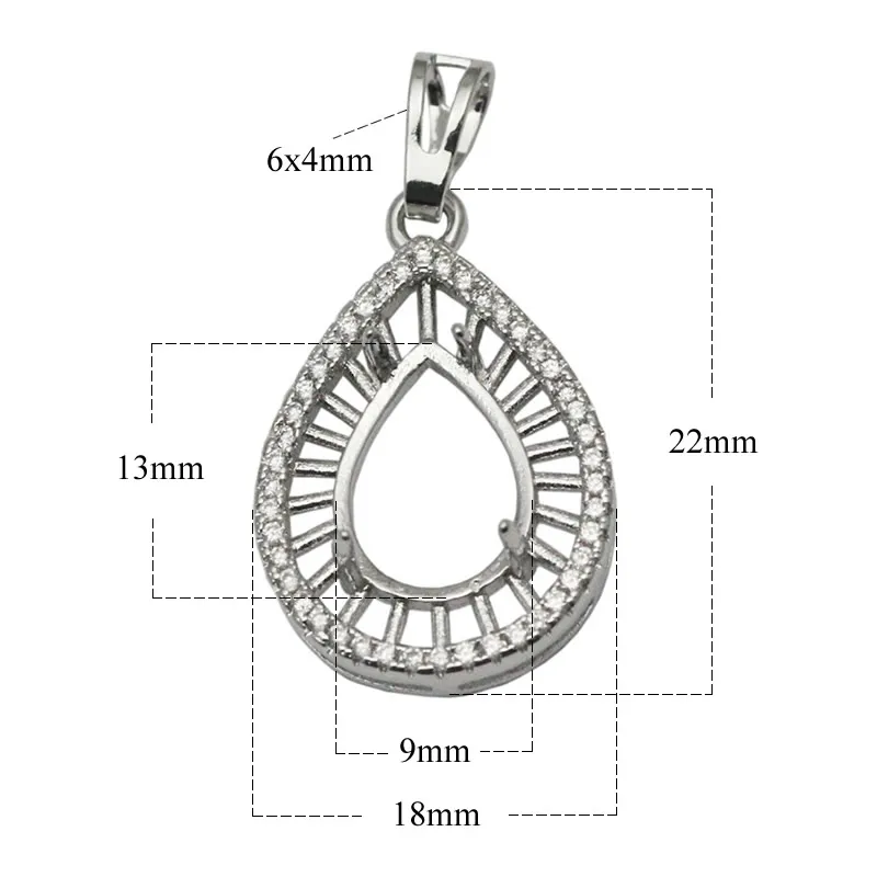 Beadsnice Jewelry Pendant Blanks Sterling Silver Diamond Pendant Setting Women Jewelry Necklace Pendant Pendant Whole ID 34064353552