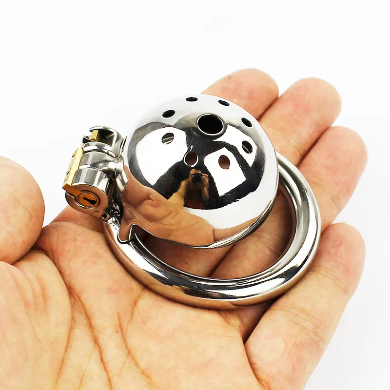 Super petit dispositif de bondage masculin en acier inoxydable, cage à coq SM fétiche BDSM, jouets sexuels, vente chaude, 9952306