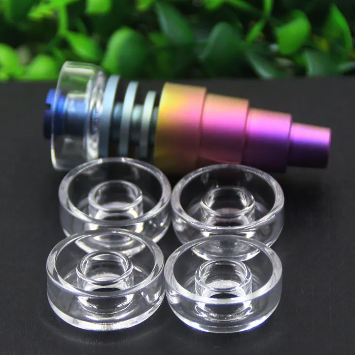 2023 Rainbow Domeless Titanium Nail Titanium Nail With Quartz Carb Cap 10mm 14,4mm 18mm för glasbongar Glasoljerigor Gratis frakt