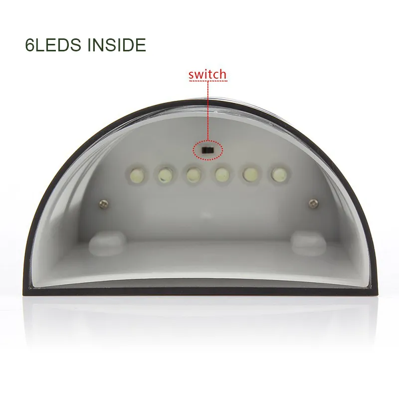 LED Solar Lamp Light Sensor Waterproof Solar Light 6 LEDS Street Light Outdoor Path Roof Corridor Wall Lamp Security Spot Lighting5638560