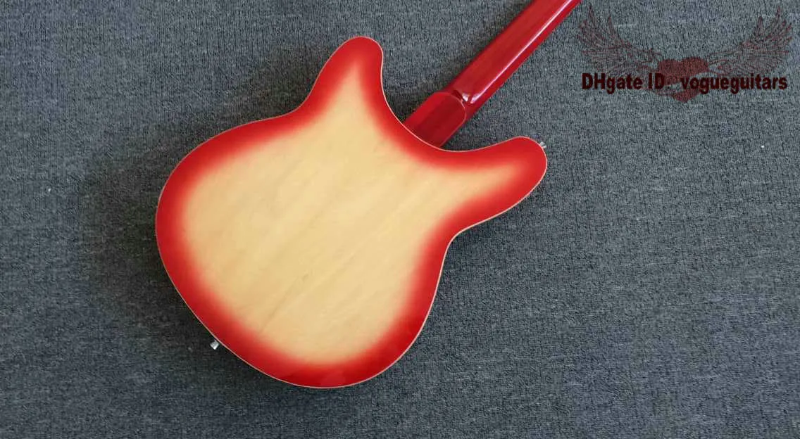 Gitar En İyi Çin Guitar Deluxe Model 360/12 String Elektro Gitar Yarı İçi Boş Kiraz Patlaması