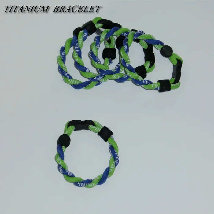 Titanium voetbal gezonde armband armband Germanium sport 2 touw armband polsbandjes