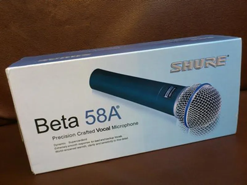 جودة عالية beta58a النسخة الصوتية كاريوكي microfone الديناميكية السلكية المحمولة ميكروفون شحن مجاني