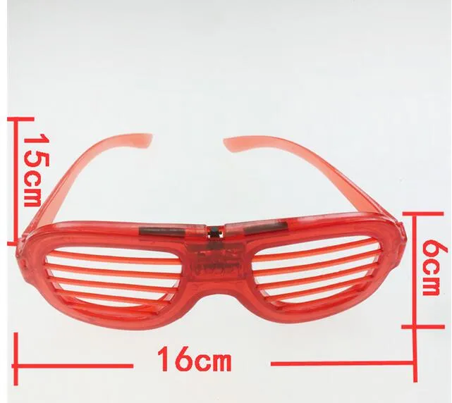 Halloweenowe okulary migawki LED Pełne lekkie okulary migawki gwiazda kwadratowa koniczyna miłość szklana moda na imprezę klubową