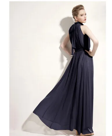 Elegante bohemien zomer strandjurken voor dames ultra perfecte fee hanghals sexy maxi chiffon lange dameskleding gratis verzending