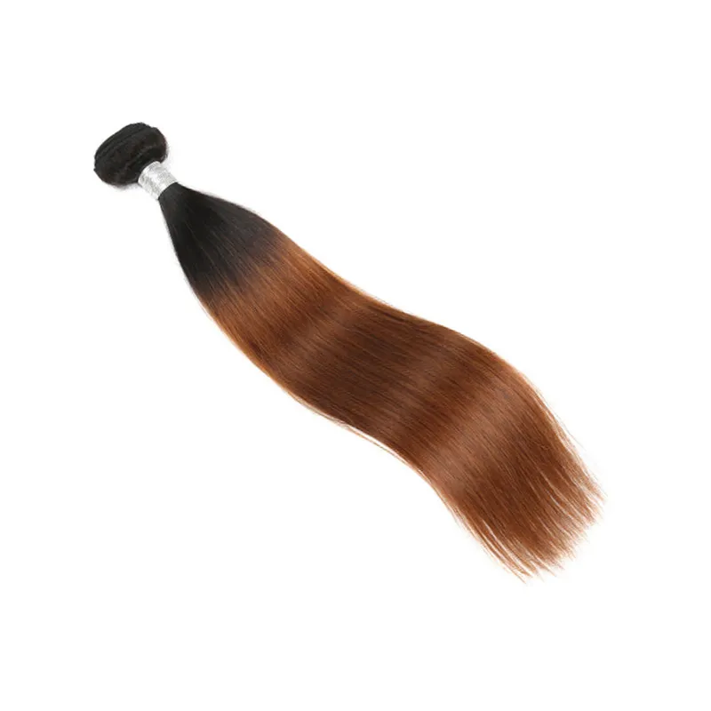 Bundles de cheveux vierges brésiliens blonds 1B/27 1B/4/27 1B/99j 1B/30 1b/rouge Ombre cheveux raides tisse des Extensions de cheveux humains