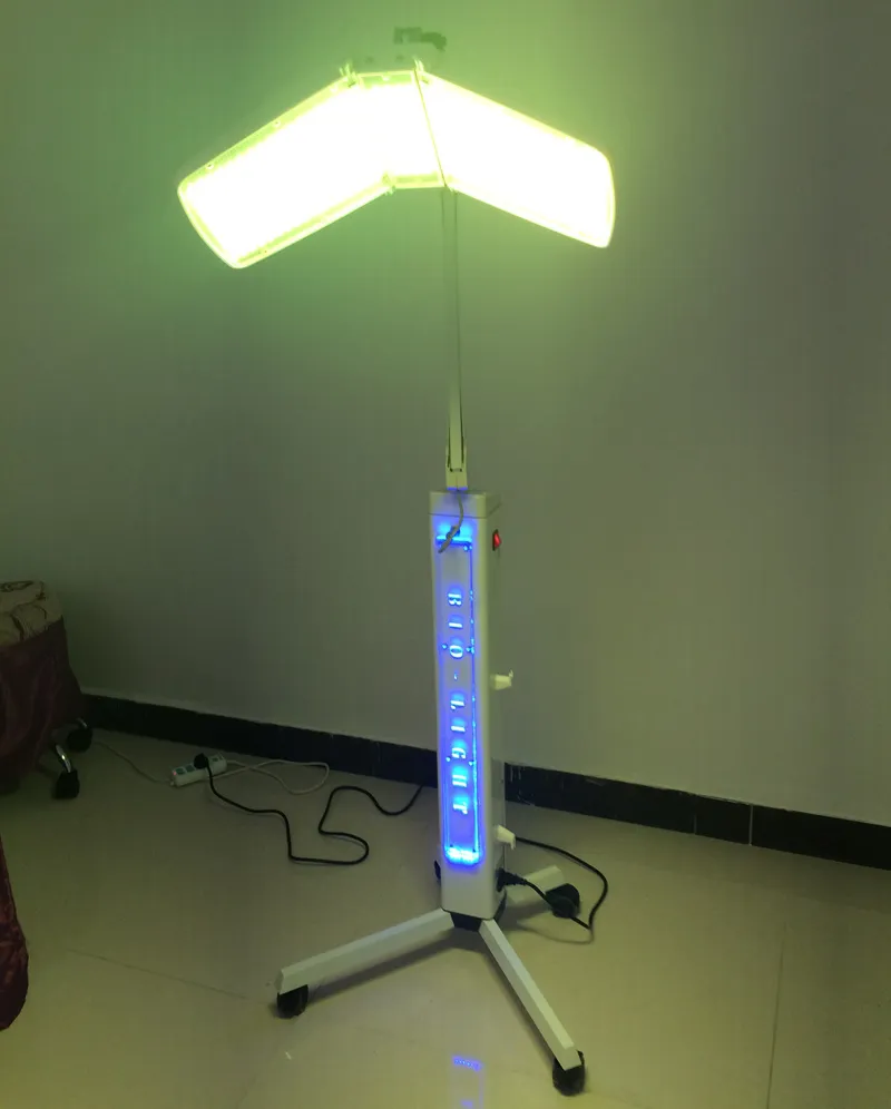 Nouveau rajeunissement de la peau LED 120mw haute puissance debout au sol professionnel led pdt bio-luminothérapie machine lumière rouge lumière bleue luminothérapie infrarouge