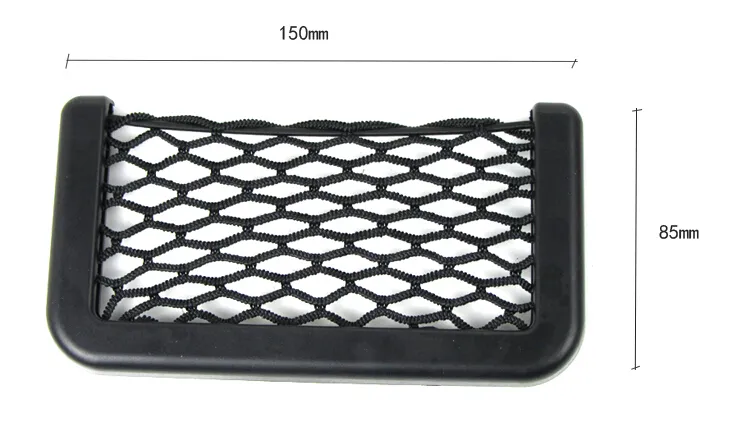 New Black Car Net Organizer Pockets Car Storage Net Automotive Bag Box Adhesive Visor Car Bag For Tools Mobile Phone