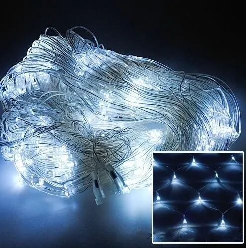 Blu 200 LED 2m * 3m Luce netta Net Mesh Fairy Lights Scintillio Illuminazione Natale Matrimonio