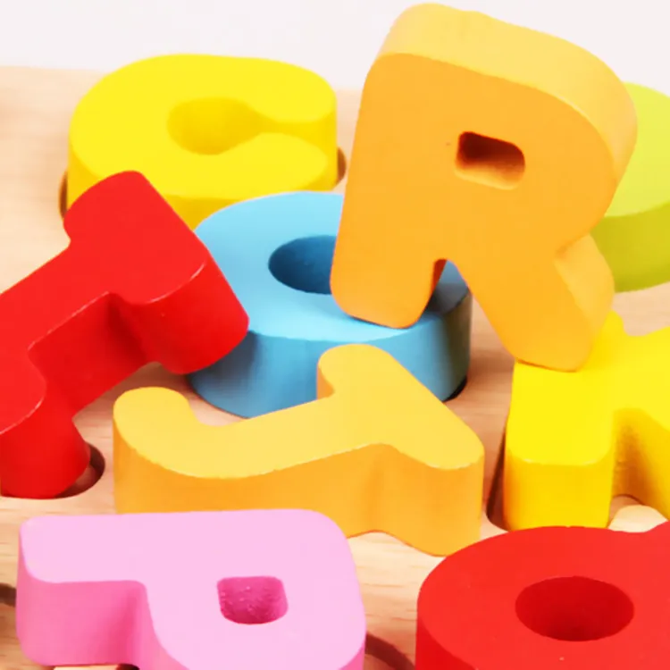 Neue Holz Frühe Bildung Baby Vorschule Lernen ABC Alphabet Buchstaben 123 Anzahl Karten Kognitive Spielzeug Tier Puzzle