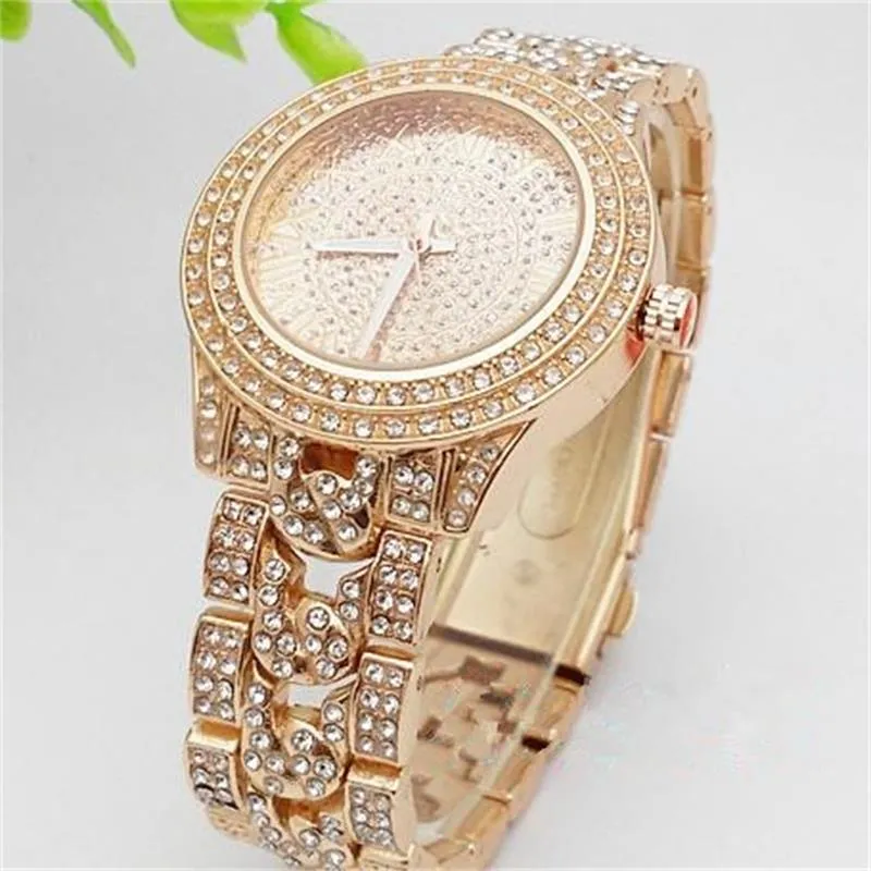 Rose Gold Luxus Casual Men Watch Dress Quartz Uhren mit Kalender Frauen Armband Stil Edelstahlband Whole6878621