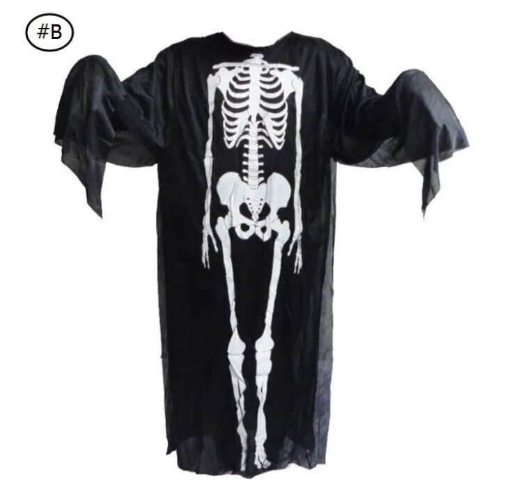 Skull skeleton ghost clothes Halloween cloak cosplay Costume Theater Prop Death Hoody Cloak Devil Long Tippet Cape
