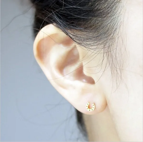 Specially designed for women's fashion horseshoe earrings, swallow stud earrings wholesale section woman the best gift