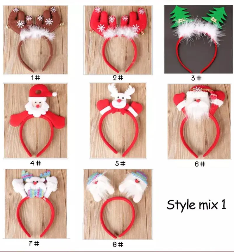 Christmas Deer Head Hoop Head Child Christmas Hair Band Red Antler Head Klamra Prezenty Party Dekoracji Dostawy