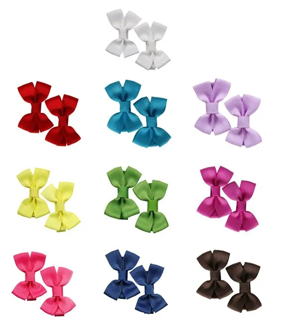 4 style 2 Inch Grosgrain Ribbon Tiny Boutique Hair Bows Alligator Clips For Baby Girls Toddlers Kids Barrettes hair accessories 63438177