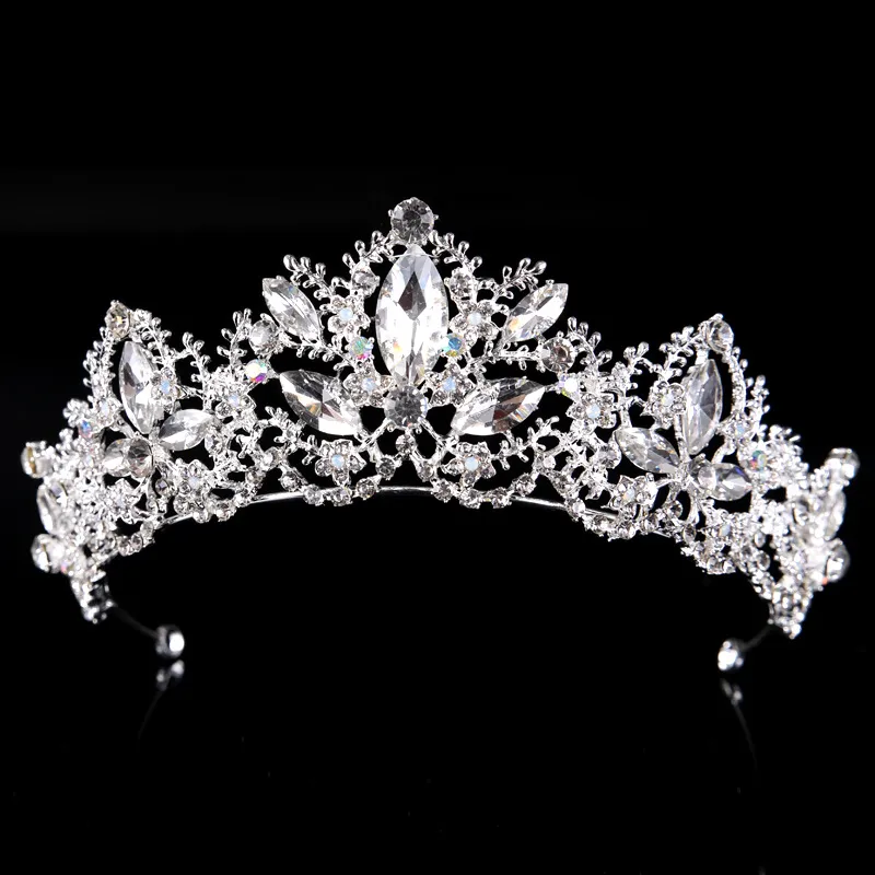 Jane Vini Gears Diamond Wedding Wedding Crowns для головных головных уборов Briade Женщины хрустальные драгоценные камни Тиары Quinceanera День рождения головы ACCES8002990
