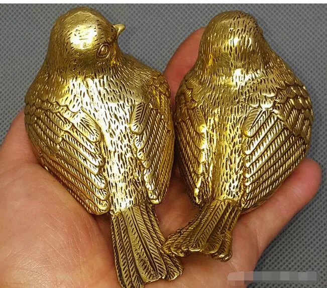 Artisanat en cuivre moineau moineau oiseau ornements ameublement décoratif bronze antique collection de souvenirs 3897309