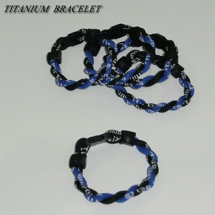 Bracelet en titane pour le football en bonne santé Germanium sport 2 bracelets en corde